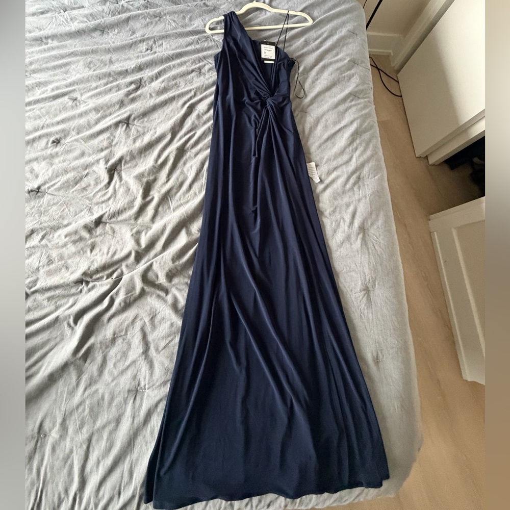 Blue One-Shoulder Dress
